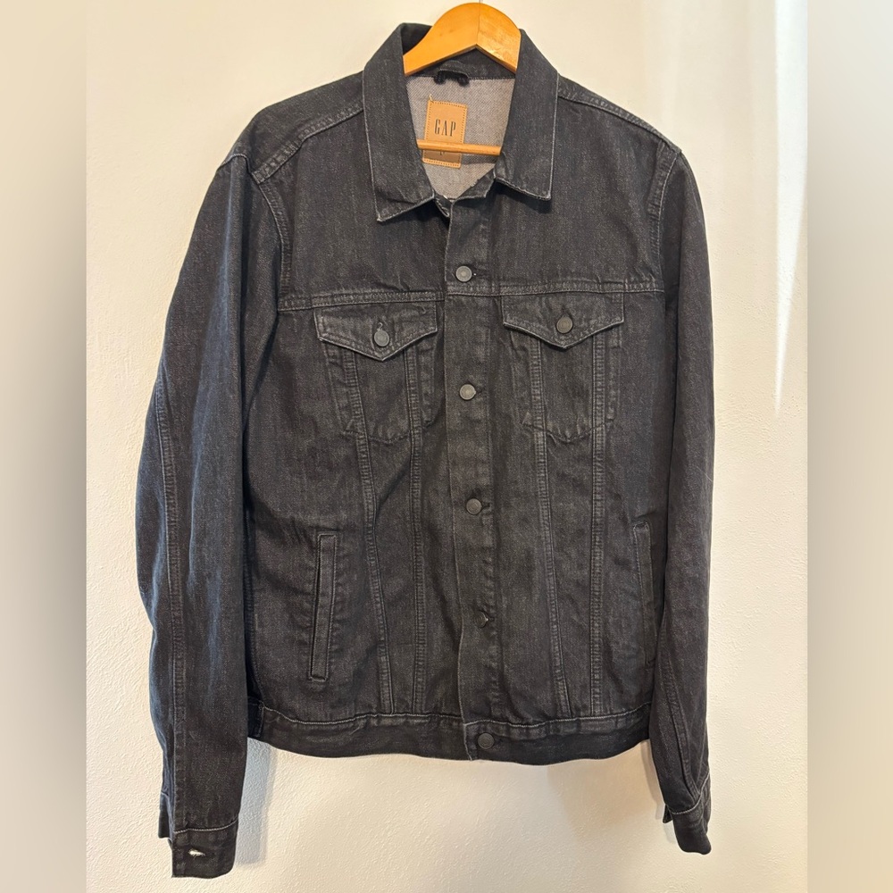 GAP Denim Jacket Black Wash - Large Tall